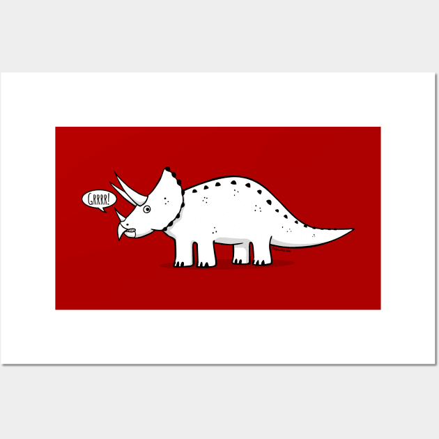 Cartoon Triceratops Wall Art by Siegeworks